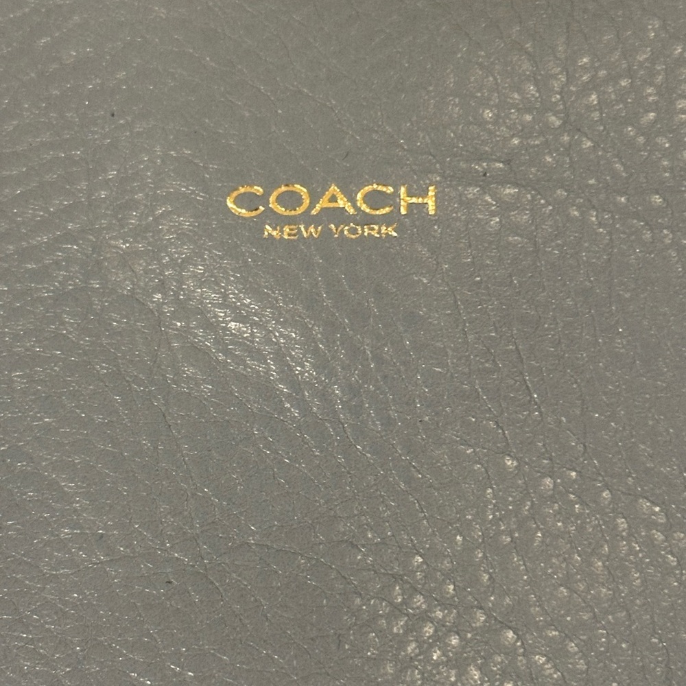 NWOT Coach Dusty Blue Leather Tote - Picture 3 of 12